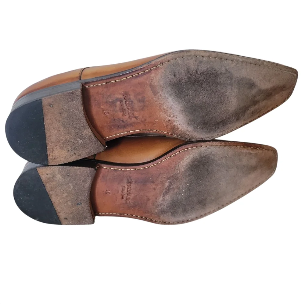 MAGNANNI Ombre Brown Leather Dress Shoes Made Spain 10M